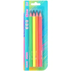Spirit: Set de lápices de grafito Jumbo HB con exterior neón de 4 piezas