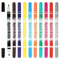 imagen de Spirit: Set de rotuladores de doble punta de colores grueso-fino de 10 unidades 2