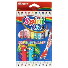 Spirit: Set de rotuladores de doble punta de colores grueso-fino de 10 unidades