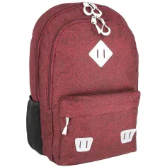 Spirit: SHADE burdeos mochila escolar redondeada de tres compartimentos 43x 29x21cm