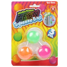 Squeeze: Set de 3 pelotas adhesivas de neón