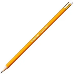 Stabilo: Lápiz de grafito Swano HB con goma de borrar en color amarillo