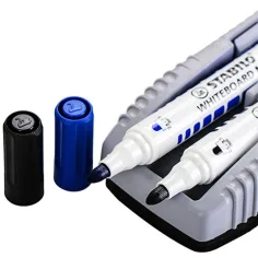 imagen de Stabilo: Marcador Plan WhiteBoard azul y negro + esponja 3