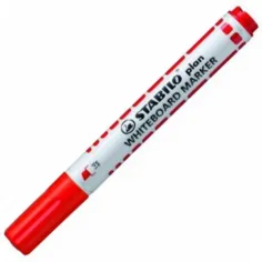 Stabilo: Marcador Plan WhiteBoard de punta cortada en color rojo