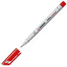 Stabilo: OHPen "F" 0,7mm grosor de línea marcador de alcohol rojo