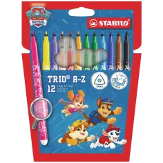 imagen de Stabilo: Paw Patrol Trio A-Z rotuladores triangulares de 12 unidades 1