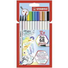 Stabilo: Pen 68 brush rotulador de pincel set de 12 unidades