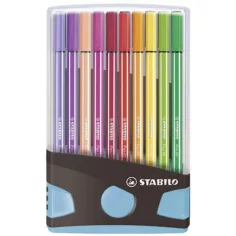 Stabilo: Pen 68 ColorParade rotulador 20 unidades en estuche desplegable color azul claro