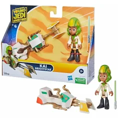 imagen de Star Wars: Aventuras de los Jóvenes Jedi - Set de Figuras de Kai Brightstar con Carro 7,5cm - Hasbro 2