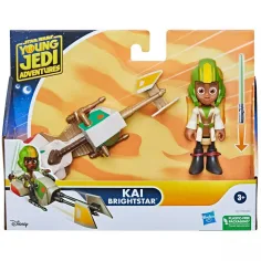 Star Wars: Aventuras de los Jóvenes Jedi - Set de Figuras de Kai Brightstar con Carro 7,5cm - Hasbro