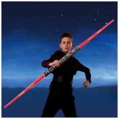 imagen de Star Wars Sable de luz de doble hoja: sable de luz electrónico desplegable de Darth Maul - Hasbro 3