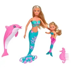 imagen de Steffi Love: Muñeca sirena con Évi y delfín - Simba Toys 2