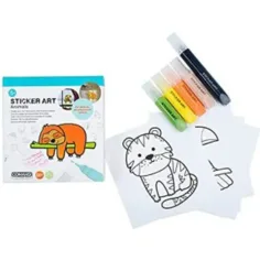 Sticker Art: Animales set de pegatinas para colorear - Comansi