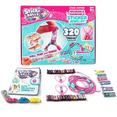 Sticki Rolls: Gran set de joyería de 320 piezas con pegatinas