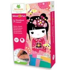 Stick'N Fun kit de creación de mosaicos - Kokeshi