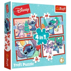 Stitch 4 en 1 35-48-54-70 piezas puzzle Trefl