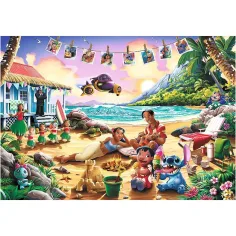 imagen de Stitch en la playa puzzle de 1000 piezas Premium Plus - Trefl 2