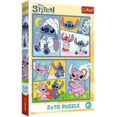 Stitch y sus amigos rompecabezas 2x70 piezas - Trefl