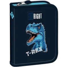 St.Right Estuche desplegable con diseño de T-Rex azul PC03 20,5x14x3,5cm