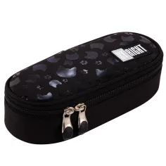 St.Right: Estuche ovalado de gatos negros en color negro de 23 cm