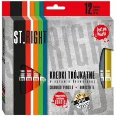 St.Right Lápiz de colores triangular de 12 piezas con sacapuntas