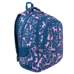 imagen de St.Right Lazy Cats mochila escolar de tres compartimentos, mochila 39x27x17cm 2