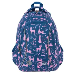 St.Right Lazy Cats mochila escolar de tres compartimentos, mochila 39x27x17cm