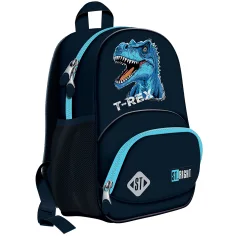 St.Right Mochila escolar con estampado de T-Rex azul, mochila BP70 32x22x11,5cm