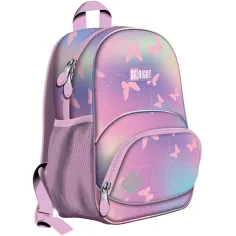 St.Right Mochila escolar rosa con mariposas, mochila BP70 32x22x11,5cm