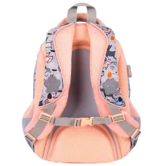 imagen de St.Right My Little Friends Gris York mochila escolar de cuatro compartimentos, mochila 40x28x18cm 2