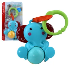 Sun Baby: Divertido elefante BPA libre sonajero, con bola giratoria
