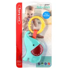 imagen de Sun Baby: Divertido elefante libre de BPA sonajero azul 4