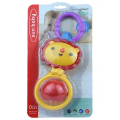 imagen de Sun Baby: Divertido león sonajero libre de BPA con bola giratoria 3