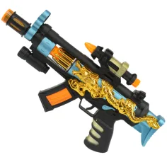 Super Armas: Ametralladora con diseño de dragón, con luz y sonido 33cm