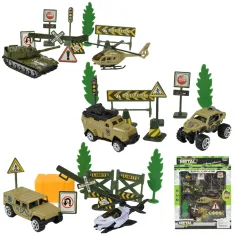 Super Army: Set de juego militar con vehículos y accesorios en varias versiones 1ud