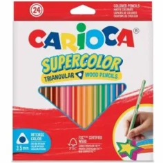 SuperColor conjunto de lápices de colores en forma de triángulo de 24 piezas - Carioca