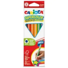 SuperColor conjunto de lápices de colores maxi de 6 piezas en forma de triángulo - Carioca