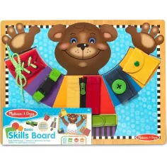 Tabla de habilidades básicas de madera con osito - Melissa & Doug