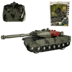 Tanque Leopard 2 RC a control remoto con efectos de luz 23cm