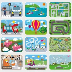 imagen de Tarjetas de tareas de desarrollo borrables - Vehículos 2