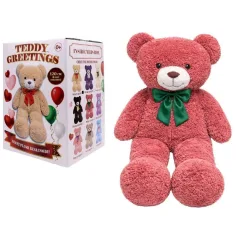 Teddy Greetings: Berry Hugs oso de peluche blanco en caja de regalo 120cm
