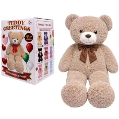 imagen de Teddy Greetings: Oso de peluche Oat Cheer en caja de regalo blanca 120cm 1