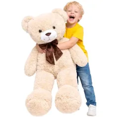 imagen de Teddy Greetings: Snow Wishes oso de peluche caja de regalo roja 120 cm 2