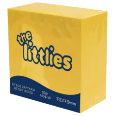 The Littlies: Bloc de notas amarillo de 400 hojas 75x75mm