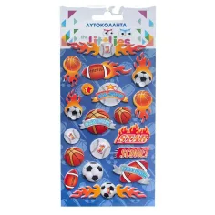 The Littlies: Conjunto de pegatinas 3D en relieve deportivas de 10x22 cm