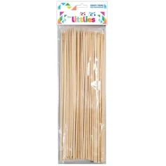 The Littlies: Juego de 50 palillos de madera con punta afilada de 25 cm