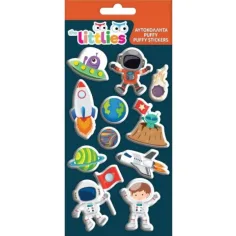 The Littlies: Set de pegatinas 3D en relieve del espacio exterior 10x22cm