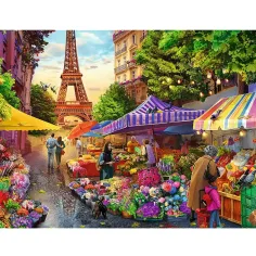 imagen de Tienda de flores en París rompecabezas de 1000 piezas - Trefl 2