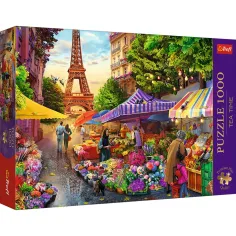 Tienda de flores en París rompecabezas de 1000 piezas - Trefl
