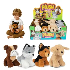 Tierno perrito de peluche de 15 cm en varias versiones 1 unidad
